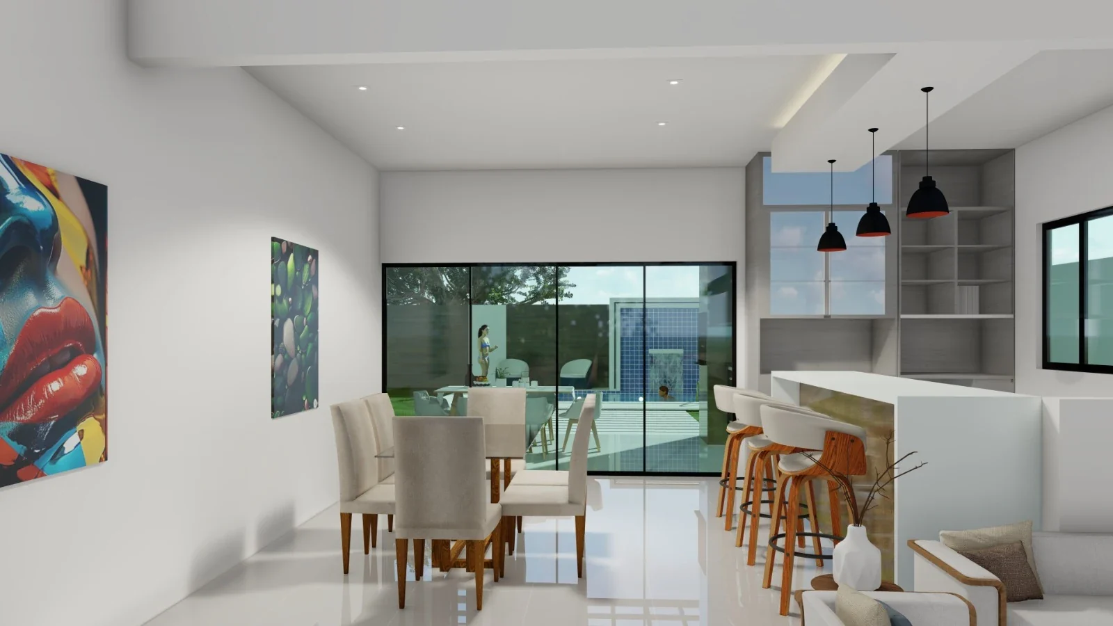 Sala de jantar da Casa Ária