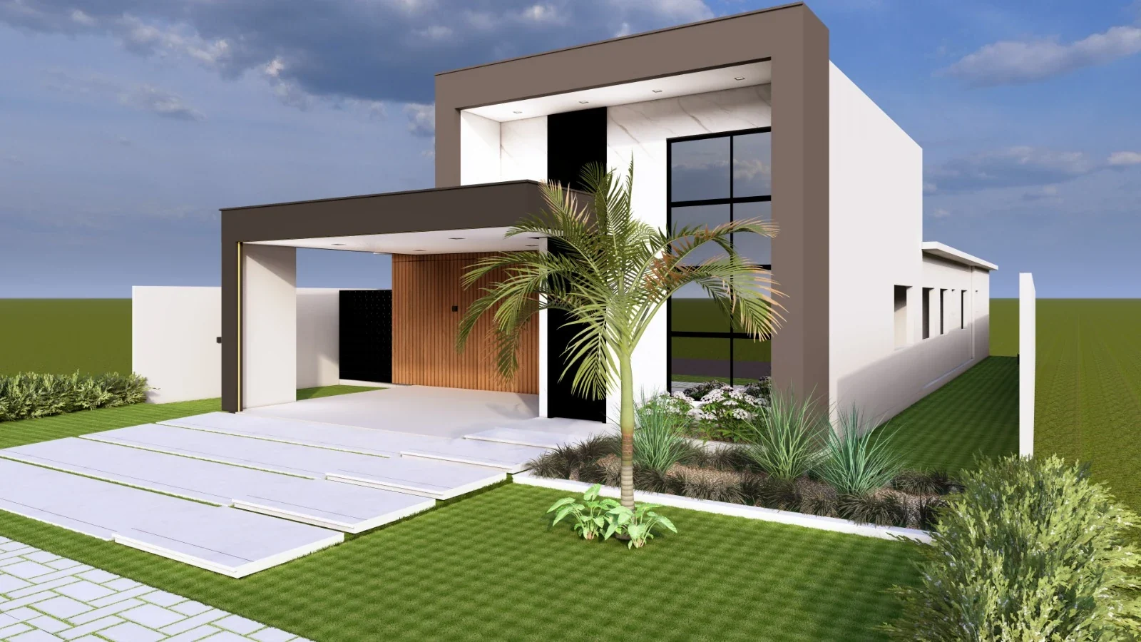 Volumetria externa da Casa Áurea